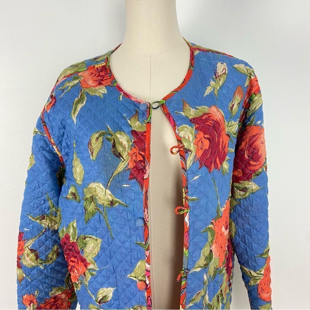 Hand Crafted Floral Multicolor Jacket - Picture 13 of 14